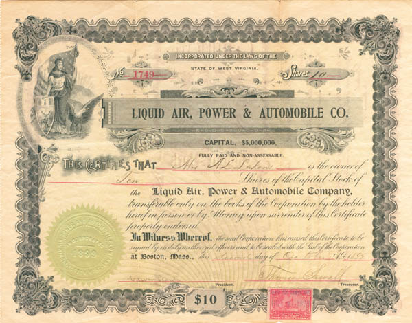 Liquid Air, Power and Automotive Co.